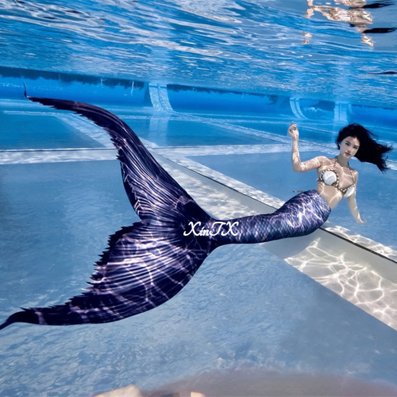 Aquarium & Marine Museum - 大人用マーメイドテール水着 水泳用マーメイド耳 コスプレ 水族館ダイビングショー衣装 コスチューム写真 ビーチドレス