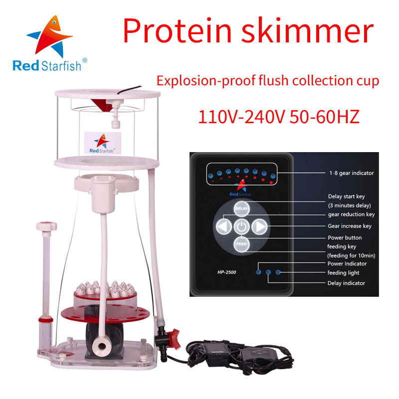 Marine Aquarium With Sump - 110-240V レッドヒトデ水族館内部プロテインスキマーサンプポンプ海水マリンリーフニードルホイールベンチュリポンプ 200-600L