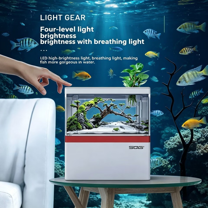 2026ミニ水槽 自循環式水槽 充電式フィルター付き 卓上  - Marine Aquarium With Sump のレビューと価格