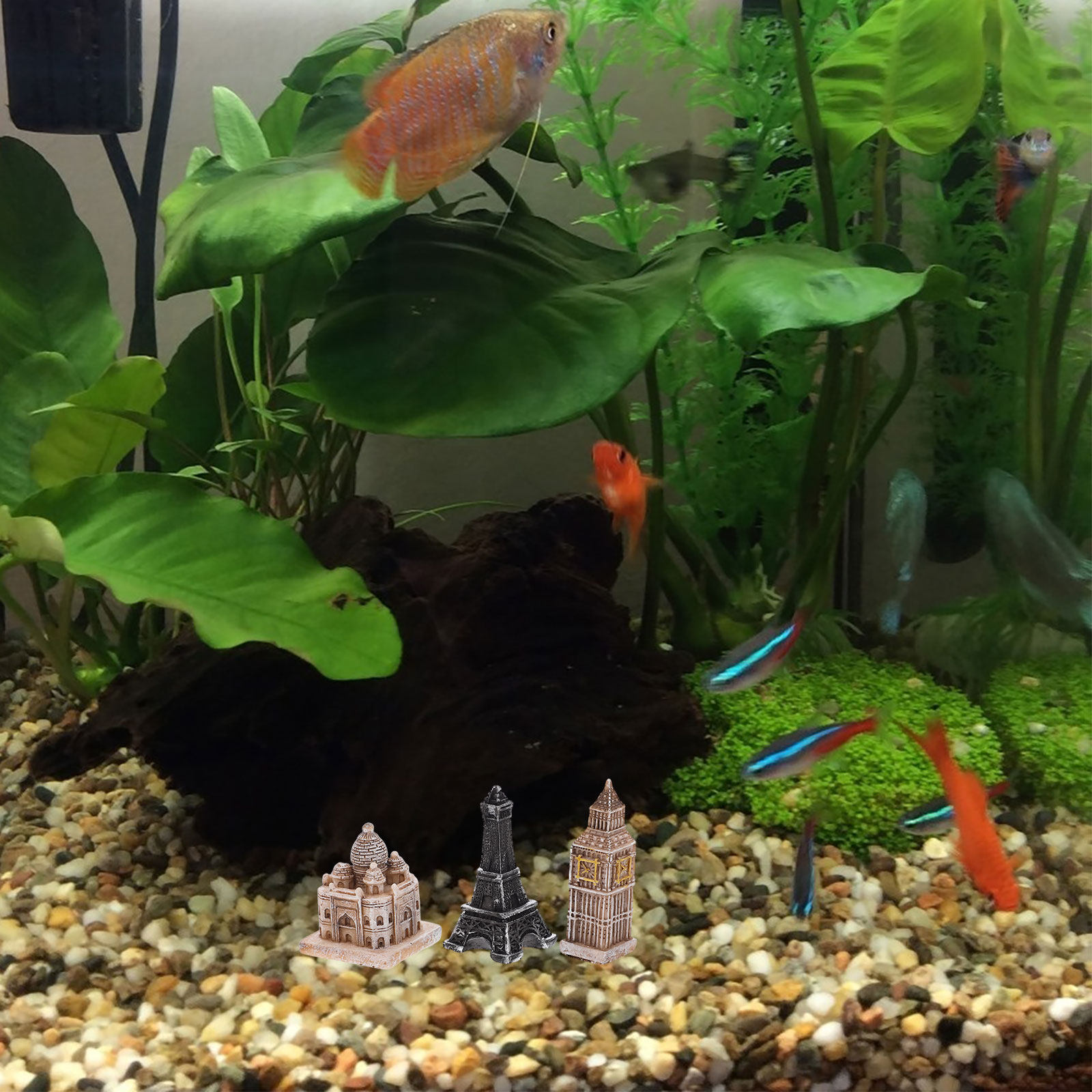 7 個のミニチュアローマ像詳細な樹脂彫刻家の装飾魚水槽アクセ - Aquarium & Marine Museum のレビューと価格