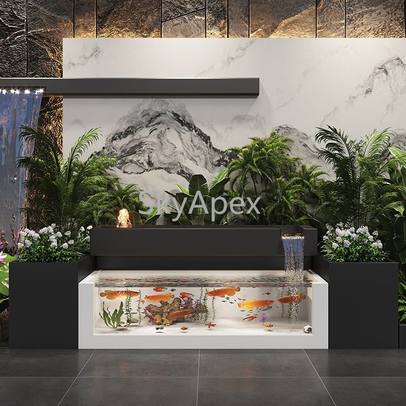 ステンレス仕上げの中庭魚池 - 室内外の別荘バルコニー造園用 - Marine Aquarium With Sump のレビューと価格