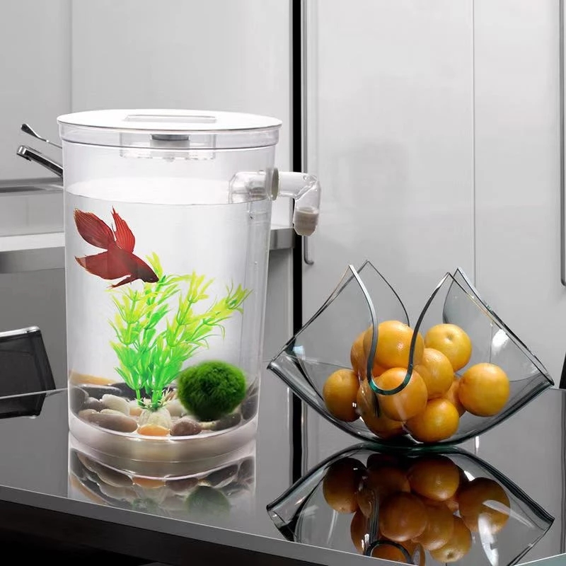 怠惰な無料水交換デスクトップ水槽ミニクリエイティブ金魚水槽小 - Marine Aquarium With Sump のレビューと価格