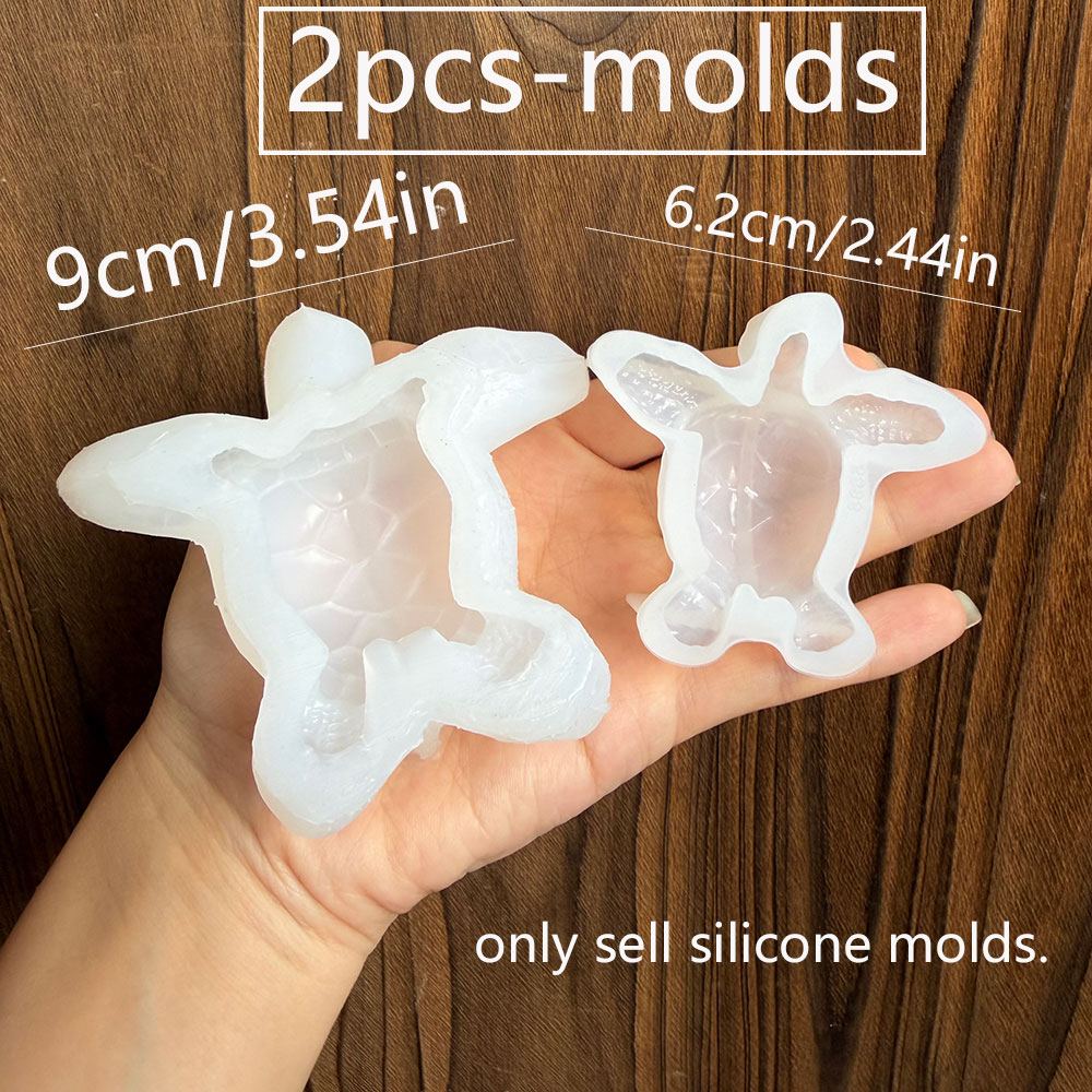 2個入りウミガメシリコンモールド、DIY石鹸石膏エポキシ樹脂 - Marine Aquarium Epoxy のレビューと価格