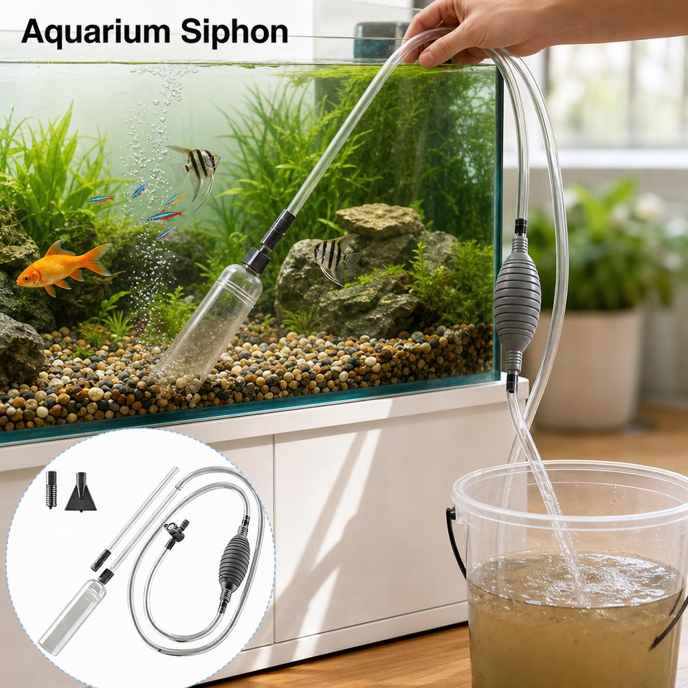 手動式水槽サイフォン魚タンク水交換キット砂利クリーナー砂洗浄 - Marine Aquarium With Sump のレビューと価格