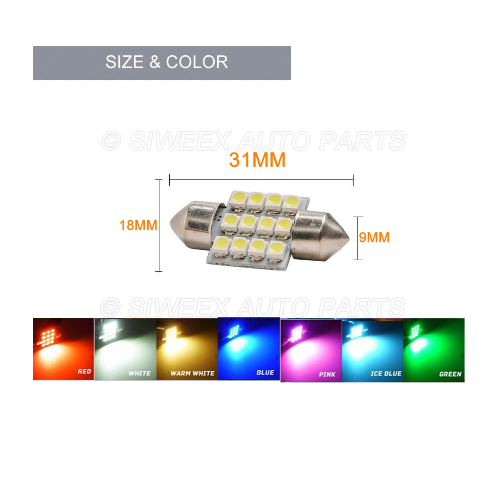 31 ミリメートル 3528 1210 SMD 12 LED - Actinic Blue Led のレビューと価格
